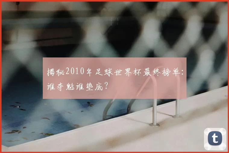 揭秘2010年足球世界杯最终榜单:谁夺魁谁垫底?